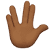 🖖🏾 vulcan salute: medium-dark skin tone display on Apple